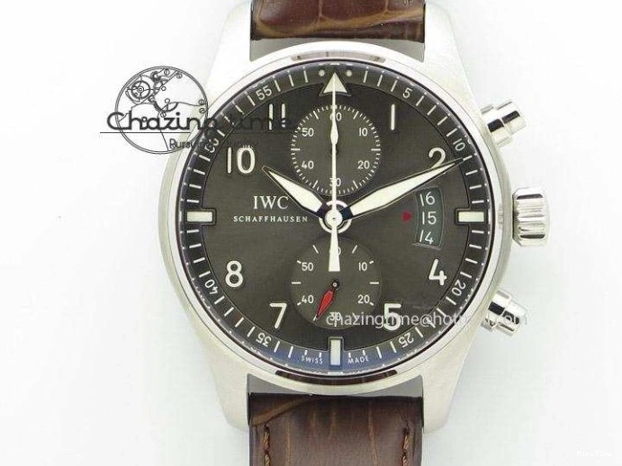 MIROTIME 0429 Compact Big Pilot “Markus Buhler” IW5003 Turbine V6F Best Edition Grey Dial On Leather Strap A 7314